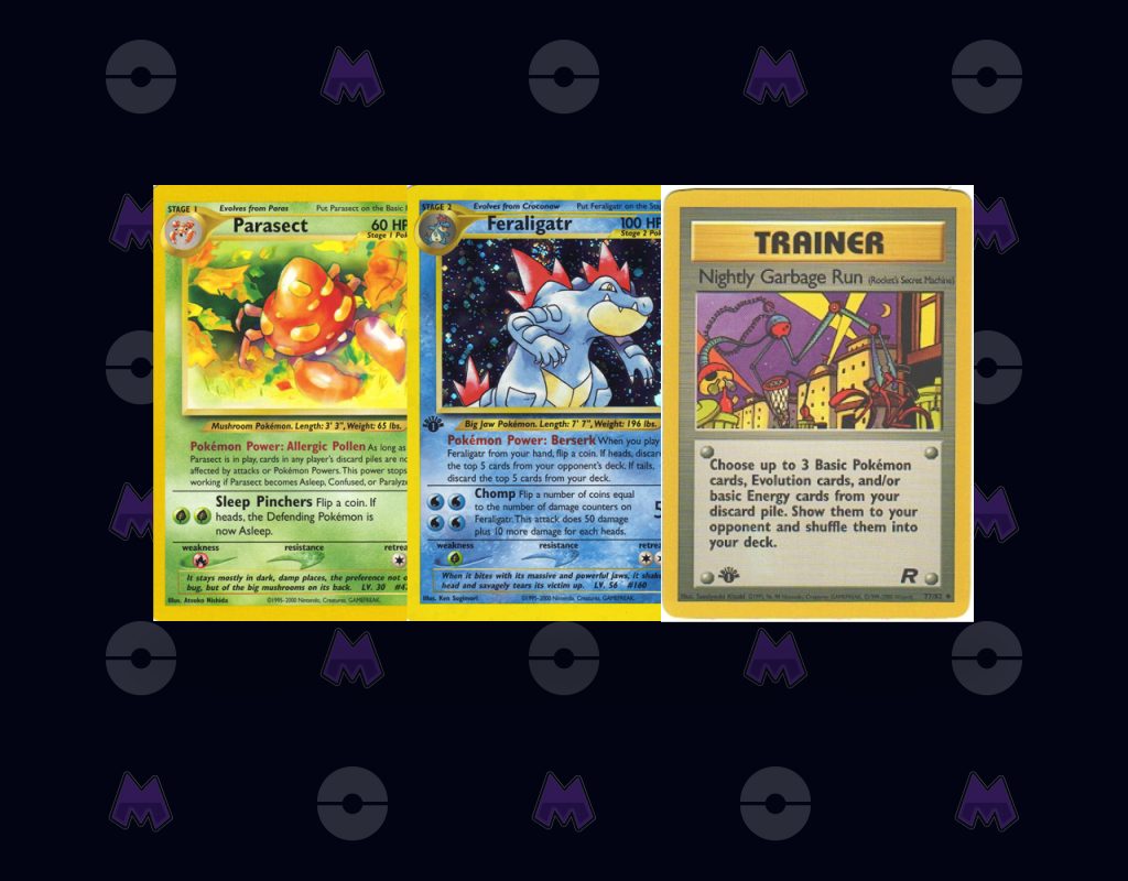 Neo series parasect deck - parasect, feraligatr, and nightly garbage run
